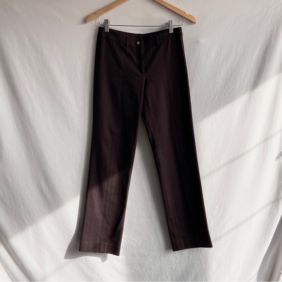 Tory Burch Low Rise Brown Pants - Picture 1 of 5